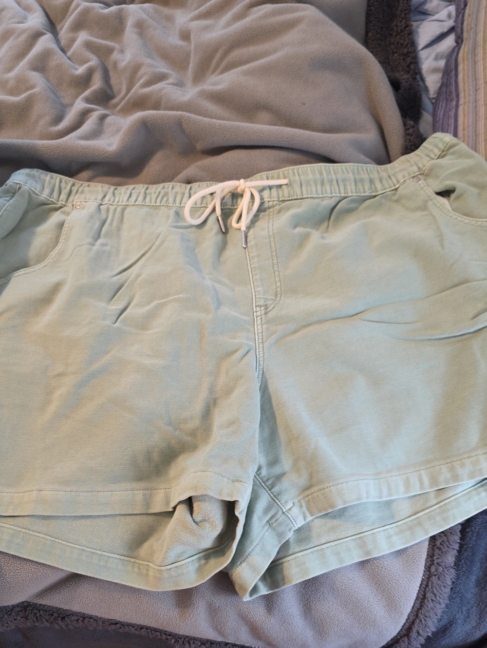 Lane Bryant Sage Green Drawstring Athletic Shorts